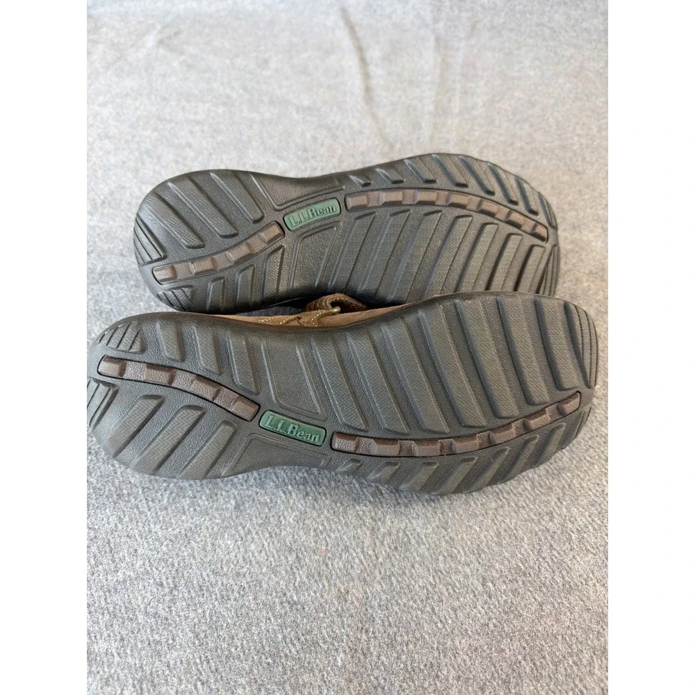 L.L.Bean Mary Jane Shoes Women 8 Brown Suede Hook Loop Comfort 278614
